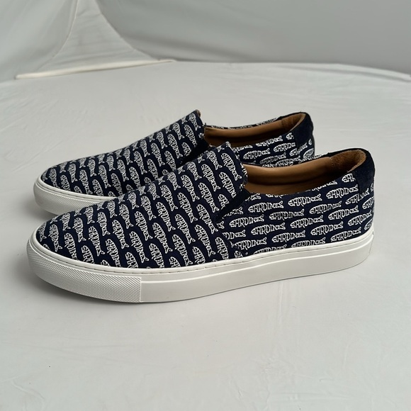 AZZUL NY navy blue and white Sardine Faro slip-on sneakers main image 6